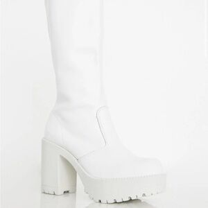 Dolls kill ROC knee high platform boots